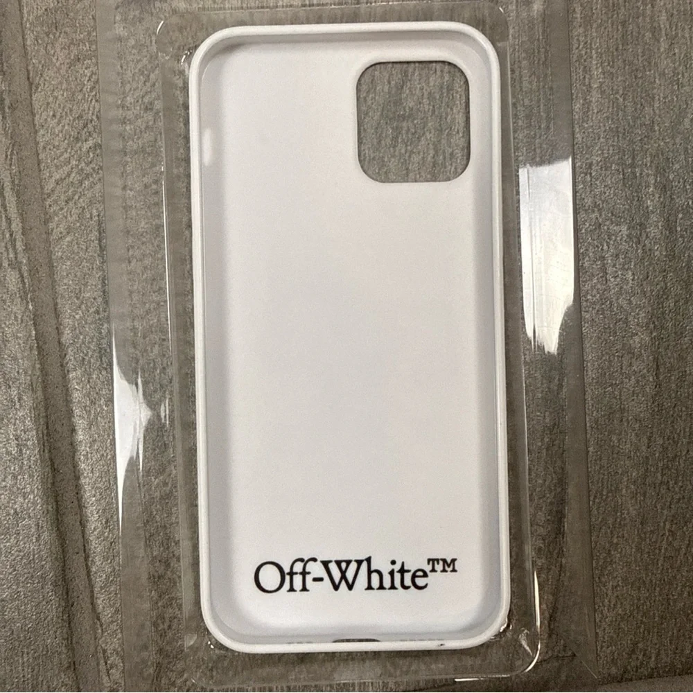 Off-White Arrow Graffiti iPhone 12‎ / 12  Phone Case White& Black Authentic New
